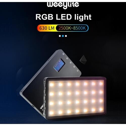Weeylite RB08 RB08P Ultra Thin Dimmable LED Video Light LED Display with Battery On Camera DSLR Photography Lighting Fill Light