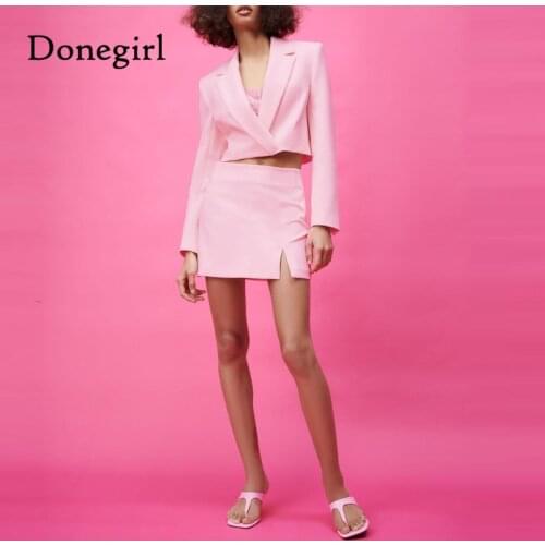 New Za Blazer Women 2021 Spring Fashion Single Button Cropped Casual Blazer Jacket Vintage Long Sleeve Female Outerwear Suit