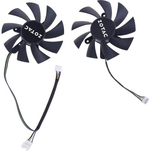 1 Pair 4Pin Cooler Fan for GeForce GTX 1660 RTX 2060 2070 Video Graphics Card