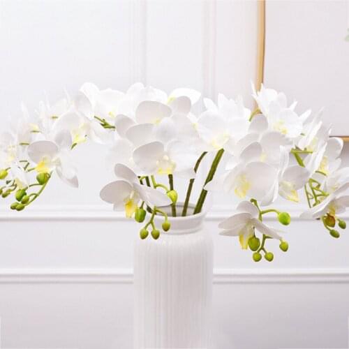 1pc 7 heads Butterfly Orchid Artificial Flower Wedding Home Decoration Fake Flower Phalaenopsis Floral Arrangement Material