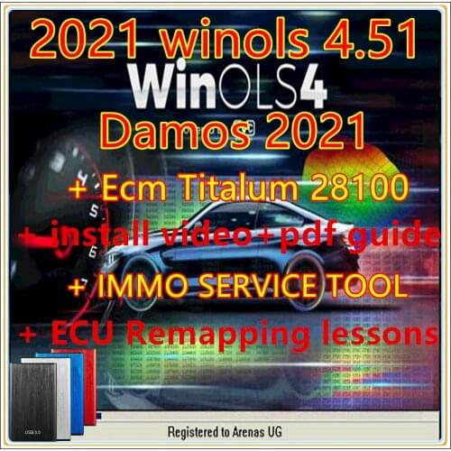 Newest WinOLS 4.51+ 2020 NEW damos pack With Plugins More Functions Auto ECU Chip Tuning Software VMWARE