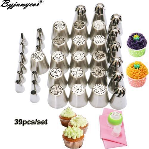 39PCS/set Russian Spherical Ball Stainless Steel Korean Icing Piping Nozzle Classical Pastry Tips Cupcake Baking Tool CS038