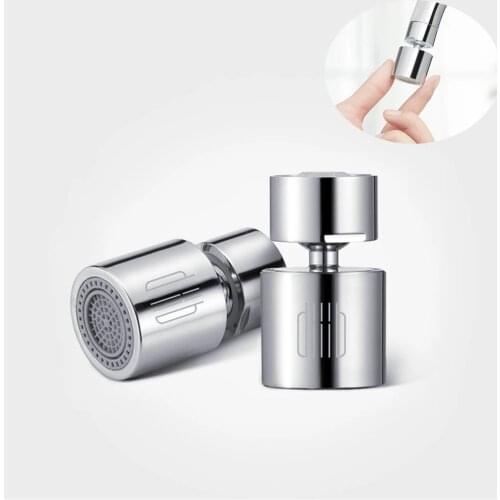 Diiib Kitchen Faucet Aerator Water Tap Nozzle Bubbler Water Saving Filter 360-Degree Double Function 2-Flow Splash-Proof Tap