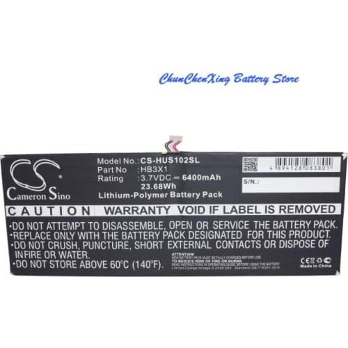 Cameron Sino 6400mAh Battery HB3X1 for Huawei MediaPad 10 Link, S10-201W, S10-201WA