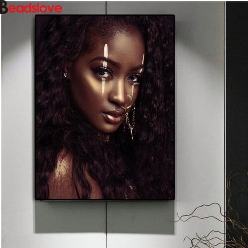 5d diy diamond painting Black and White African Art Nude Woman diamond embroidery cross stitch mosaic picture
