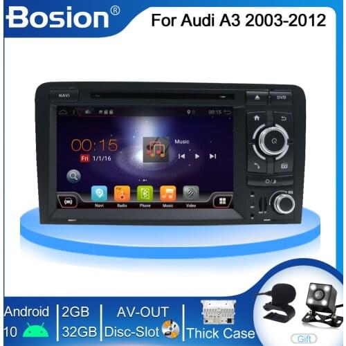 Bosion 7'' HD Android 10 Quad Core Car Radio Stereo DVD Player GPS For Audi A3 8P 2003-2011 2 din car multimedia dvd player GPS