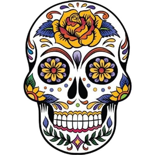 PLAY COOL Car Sticker DAY OF THE DEAD Rockabilly Rock Vintage Sugar Skull Reflective Parts Exterior Accessories PVC Decal