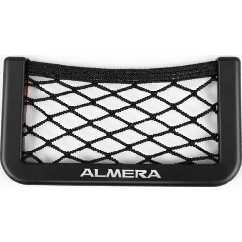 Car Storage Net Bag Phone Holder Pocket Organizer for Nissan Almera G15 N16 Car-Styling Accessories