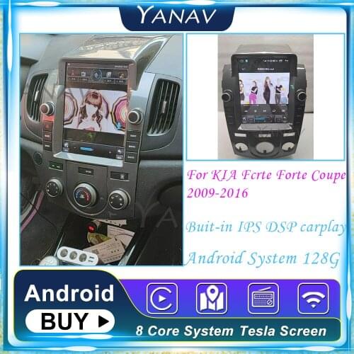 2DIN Android10.0 Car Radio For KIA Forte Cerato 2009-2016 GPS Navigation DSP Car Receiver Car Multimedia Stereo Receiver 128GB