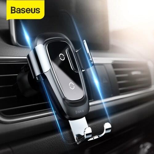 Baseus 10W Qi Car Wireless Charger for Samsung S10 Xiaomi 9 Fast Wireless Car Charging Mobile Phone Charger