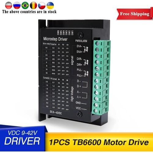 Free Shipping TB6600 upgrade s109aftg DRIVER board stepper motor DC 9V-42V CNC Single axis controller module files motor drives