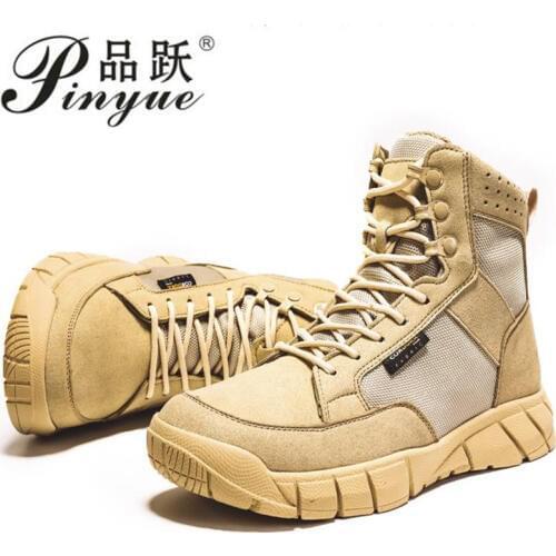 Brand Desert Tactical Military Boots Mens Special Force Work Uniform Safety Shoes Army Boot Zapatos Ankle Combat Boots