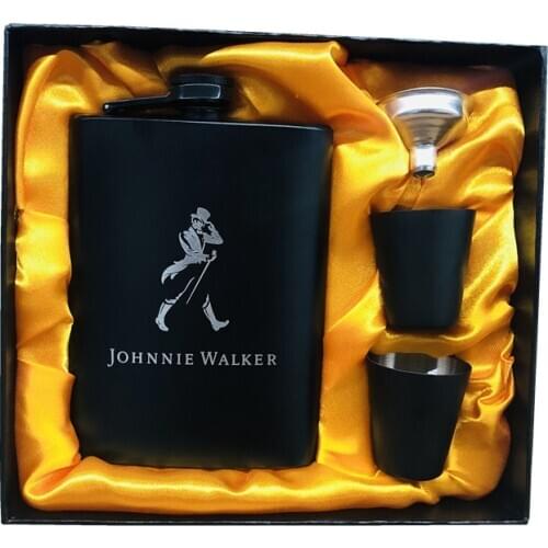 8oz 304 Stainless steel Vodka Cup Whisky Bottle Hip Flask Gift Box Set Alcohol Funnel Liquor Flagon For Wedding Or Birthday