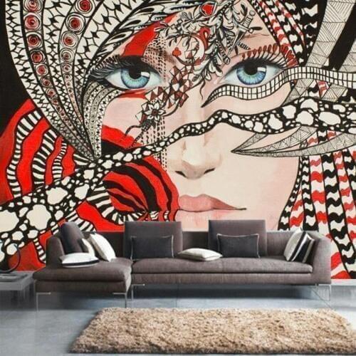 Custom Size Photo European art wallpaper hand-painted mural painting bar background wall restaurant living room wallpaper mural