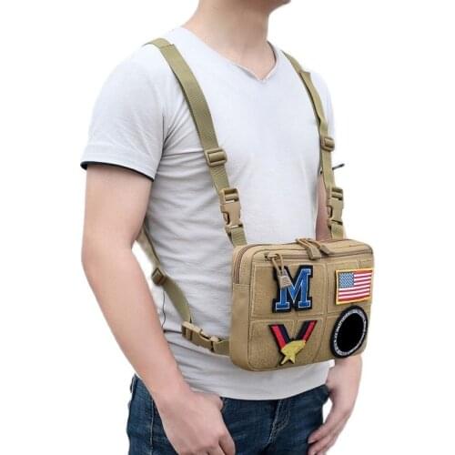 Functional Tactical Chest Bag Military Quick Take Off Portable Tool Bag Training Running Hunting Cell Phone Pockets