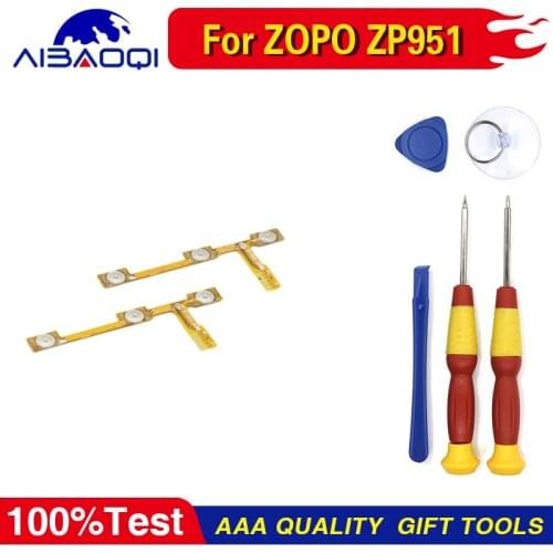 2pcs Power on/off+volume FPC Key Up/down Button Flex Cable FPC Used+working+original for ZOPO ZP951 Replacement Parts Free Tools