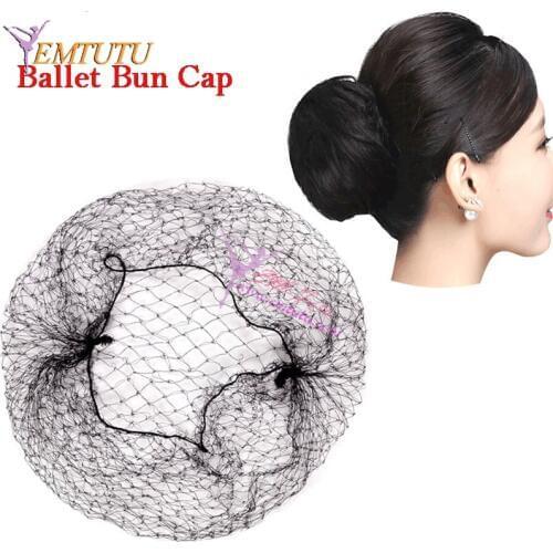 Women Invisible Elastic Ballet Bun Cap Black Coffee Brown Blond Nylon Hair Bun Cover Blond Ballet Dance Skating Hairnet Girls