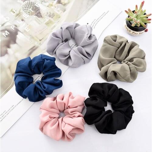 New Women Hair Accesories Female Hair Tie Scrunchies Elastic Hair Bands Ponytail Holder Hair Rope Chiffon Headwear Rubber Band