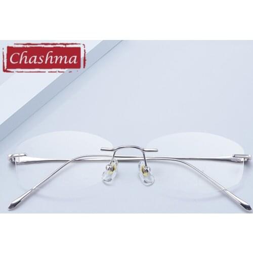 Chashma Rimless Eyewear Pure Titanium Light Fashion Eye Glasses Frameless Spectacle Frames Women