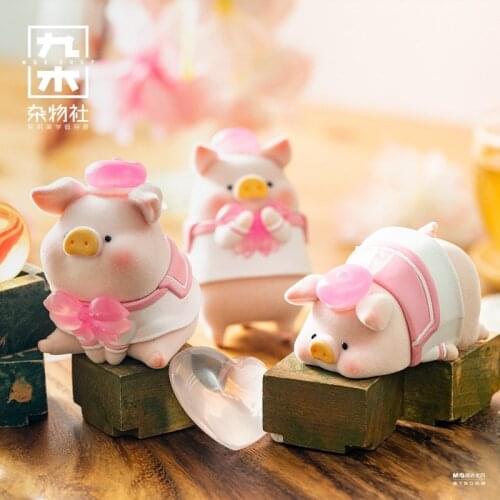 Original Anime Lulu Canned Pig Hanami Series Blind Box Guess Bag Action Figure Toys Kawaii Desktop Model Doll Girlfriend Gift