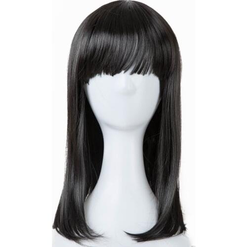 Black Wigs Fei-Show Synthetic Heat Resistant Fiber Wavy Child Hair Light Brown 44 CM Head Circumference For 4-10 Year-old Girls
