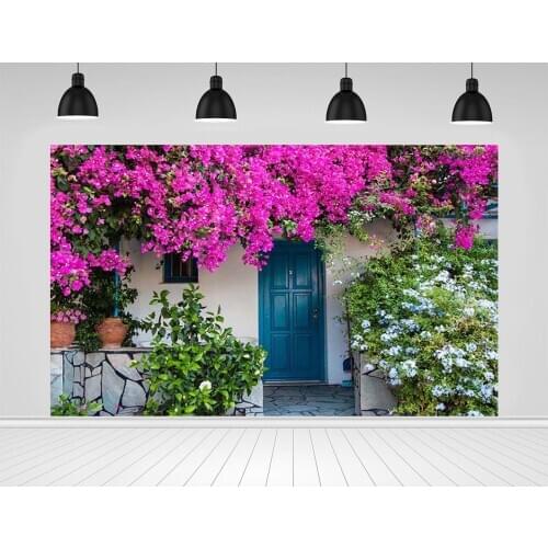 Scopiso Pink Flower Vine Wall Photography Background Photocall Shoot Children Wedding Photographic Backdrop Photo Studio Props