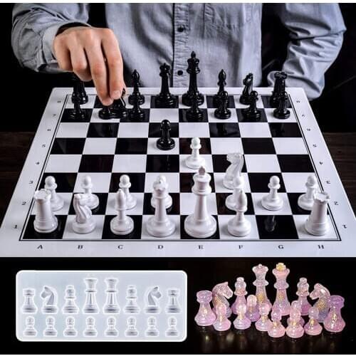 Chess Board And Shaped Silicone Mold DIY Epoxy Casting Mold for DIY Crafts #W0