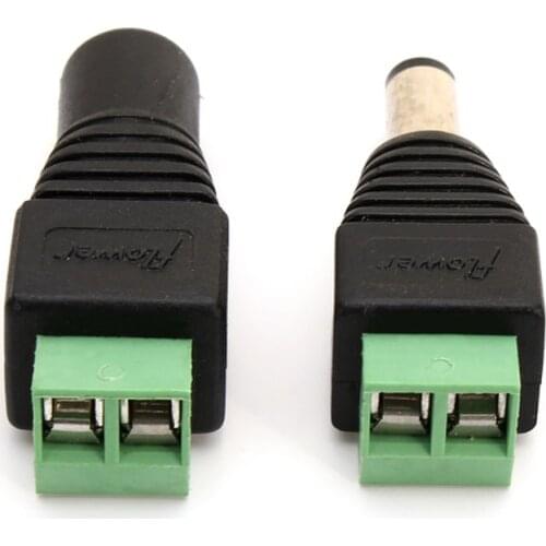 10Pairs 20PCS Male Female 12V DC Power Plug Jack Adapter Connector 5.5x2.1mm for CCTV Monitoring Low Voltage LED