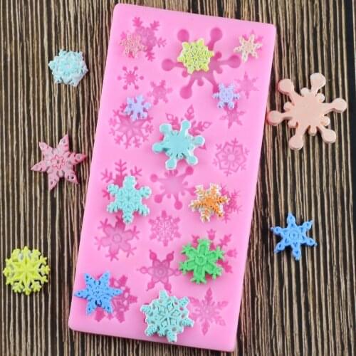 Snowflake Shaped 3D Silicon Chocolate Jelly Candy Cake Mold DIY Pastry Bar Ice Block Soap Mould Baking Tools