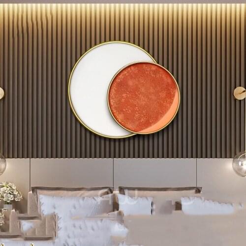 Modern Wrought Iron Wall Hanging Crafts Home Livingroom Wall Sticker Ornaments Hotel Lobby KTV Wall Mural Accessories Decoration