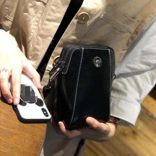 Crossbody Bags Simple Small Women Phone Bag New Summer Zipper Messenger Bag Leather Handbag Vintage Casual Single Shoulder Bags