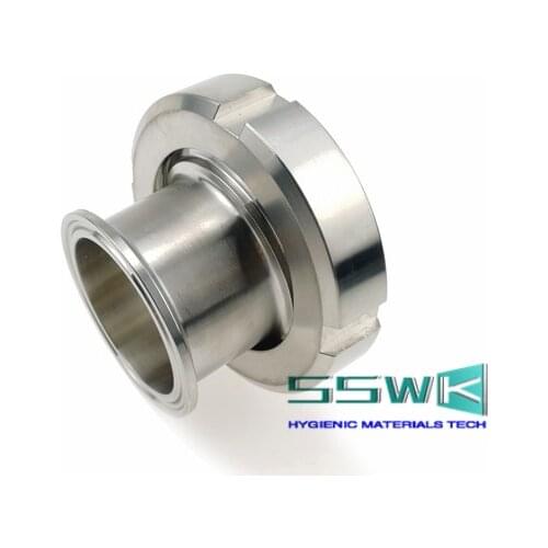DIN 11851 Weld Male to Tri Clamp Adapters DN50 (TC OD64mm) Welding Liner & Nut x TC 2 in Sanitary Fittings
