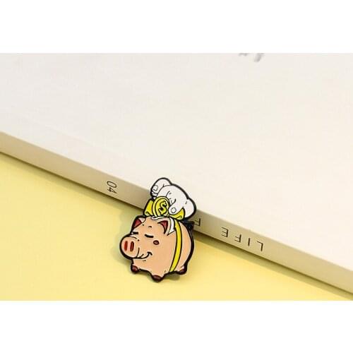 XEDZ Piggy BankSavings Enamel Pin New Fashion Metal Money Animal Brooch Clothes Fashion Jewelry Gift For Men