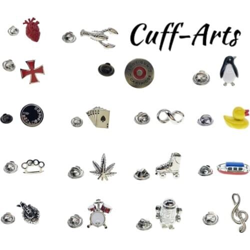 Lapel Pin Badges Fashion Lobster Penguin Playing Cards Notes Yellow Duck Skating Brooch Pin Ladies Mens Clothing Accessories