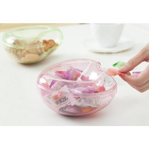1PC PC Heart Shape Desktop Snack Storage Box Portable Holder Container Home Organizer Accessories Supplies Gear Stuff OK 0220
