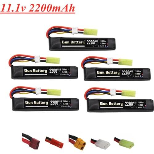 3S Water Gun Lipo Battery 11.1V 2200mAh 40c For Mini Airsoft BB Air Pistol Electric Toys RC Parts 103mm
