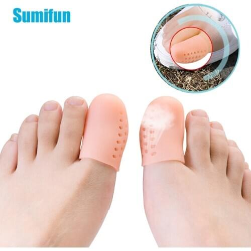 6pcs=3pairs Silicone Toe Cap Cover Soft Breathable Big Toe Protector Thumb Care Prevent Corn Blisters Pedicure Health Care D2863