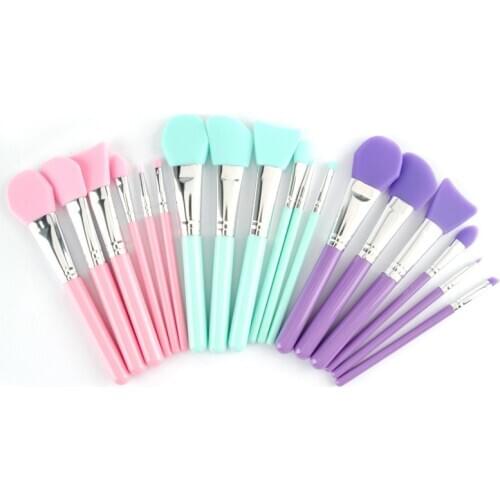 6Pcs/Set Silicone Mask Brush Set Silicone Facial Mud Mixing Brush Facial Care Applicator Foundation Brushes Cosmetic Tool