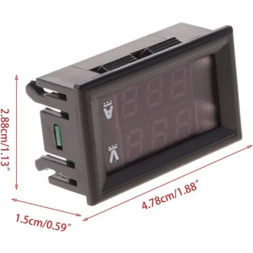 896B Digital Voltmeter Ammeter DC100V 10A Panel Amp Volt Voltage Current Meter Tester