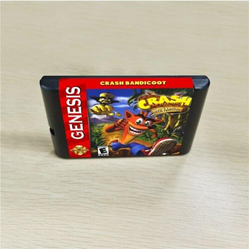 Crash Bandicoot - 16 bit MD Games Cartridge For MegaDrive Genesis console