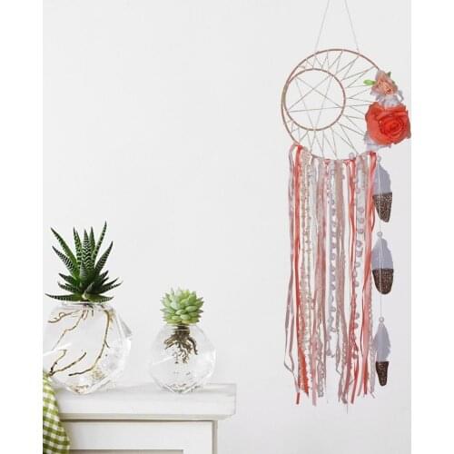 Boho Dream Catchers Handmade Wall Hanging Craft Star Moon Macrame Dreamcatcher Ornaments Home Bedroom Decoration Gifts 2021 New