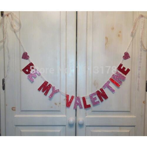 Be My Valentine Banner -- Valentines Day Decoration / Photo Prop personalized garland