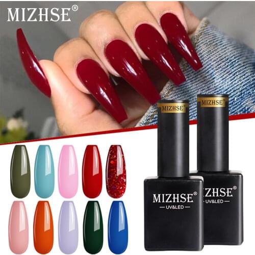 MIZHSE 15ml Gel Nail Polish 72 Colors UV LED Gel Nail Art Varnish Hybrid Color Semi Permanent Soak Off Gel Nail Polish For Nails