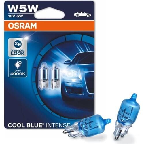 Cool Blue Intense T10 12V 5W Bottomless Parking Bulb 2 PCs Osram 2825