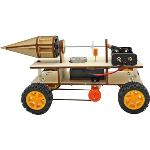 FEICHAO Wooden Electric Drilling Robot Car Model DIY Handmade Kids Assembling Science Experiment Toy Children Educational Gift
