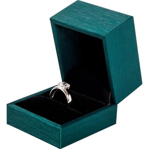 High Quality Square Jewelry Organizer Boxes Frosted Texture Feeling Display Leather Suitable For Wedding Birthday Anniversary