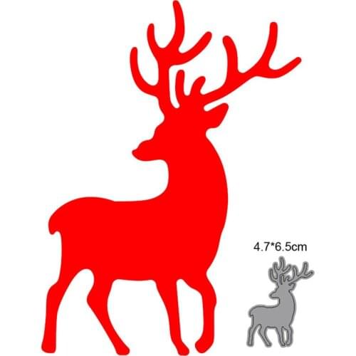 Christmas Deer Metal Cutting Dies Cut Die Mold Scrapbooking dies Decoration Paper Craft Embossing Dies New 2021 Stencils dies