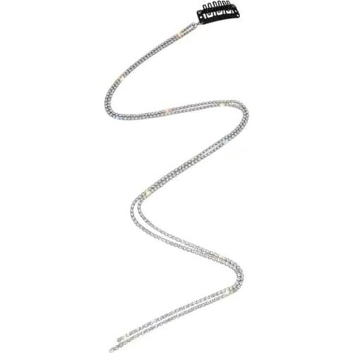 Multi Strand Crystal Tassel Chains Sparkly Rhinestone Hair Extension Chain Twist Braid Hip-pop Hair Accessories