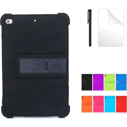 Soft Silicon Full Body Protective Case For iPad mini 5 A2124 A2126 Stand Cover for ipad MINI 1 2 3 4 5 Tablet Case +FilmGift