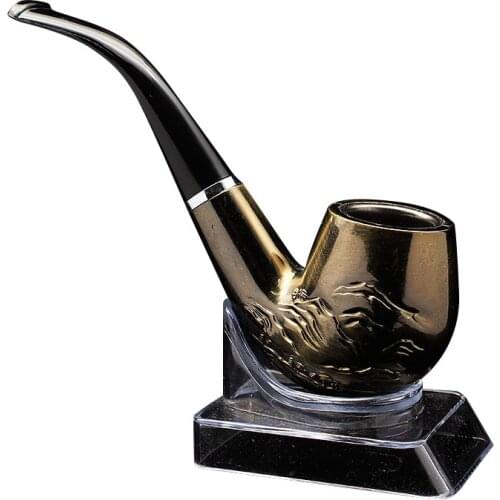 Resin Smoking Tobacco Pipe Set Classic Wooden Tobacco Herb Grinder Pipe Smoking Chimney Filter Gift for Smoke Accessories